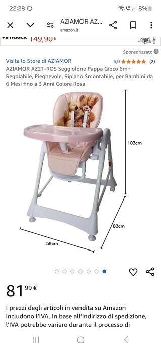Seggiolone pappa e gioco col grigio 