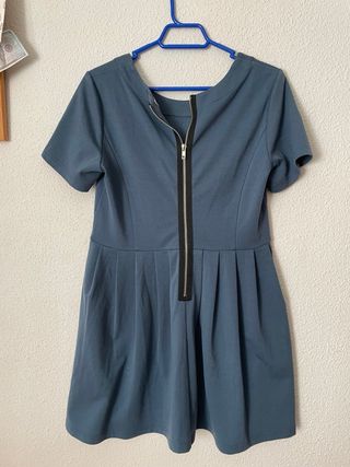 vestido Kling azul bolsillos