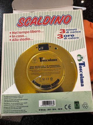 Scaldino Elettrico Portatile Tondo Ricaricabile. 