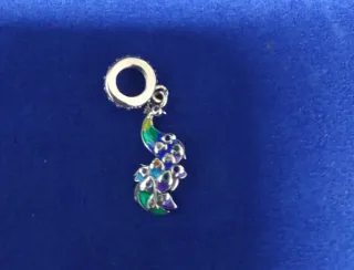 Charm abalorio Pavo Real Plata pulsera Pandora 