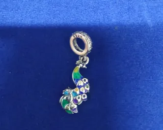Charm abalorio Pavo Real Plata pulsera Pandora 