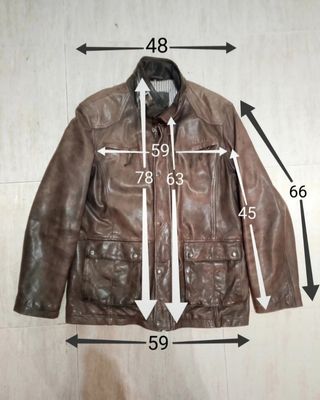 Chaqueta de piel auténtica L Medidas 