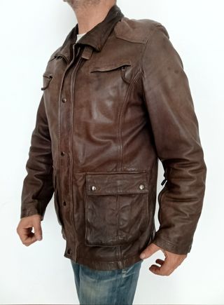 Chaqueta de piel auténtica L Medidas 