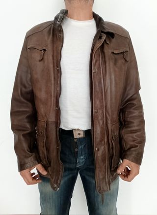 Chaqueta de piel auténtica L Medidas 