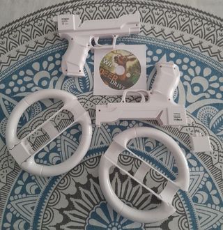 Wii-U:Juego Deer Drive+2pistolas+2volantes 