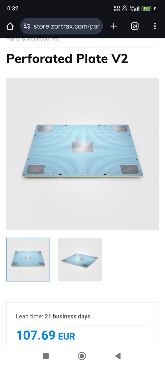 Perforated Plate V2 Zortrax M200