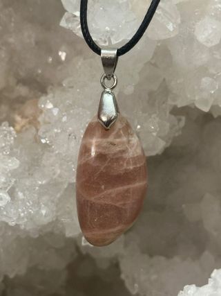 Ciondolo pietra di luna pesca