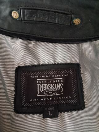Chaqueta cuero auténtico Redskins M