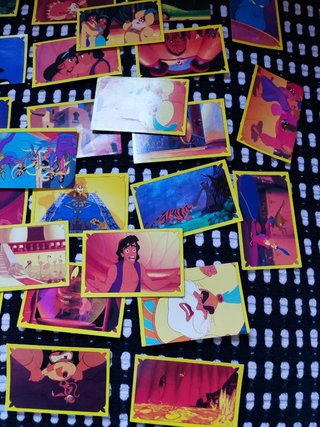 ✅Pack 124 Cromos Aladdín Walt Disney Años 90