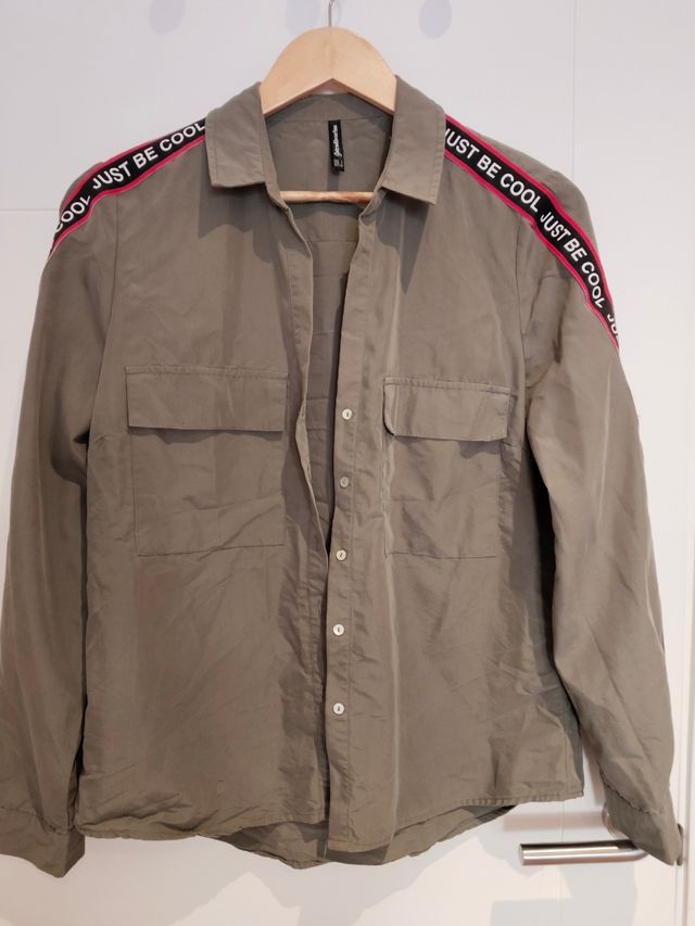 Camisa verde militar talla L