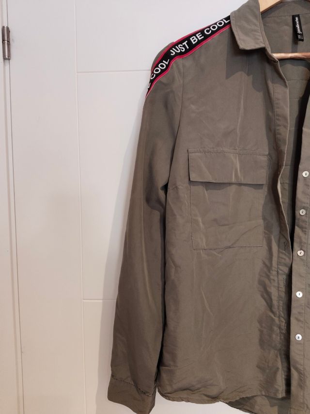 Camisa verde militar talla L
