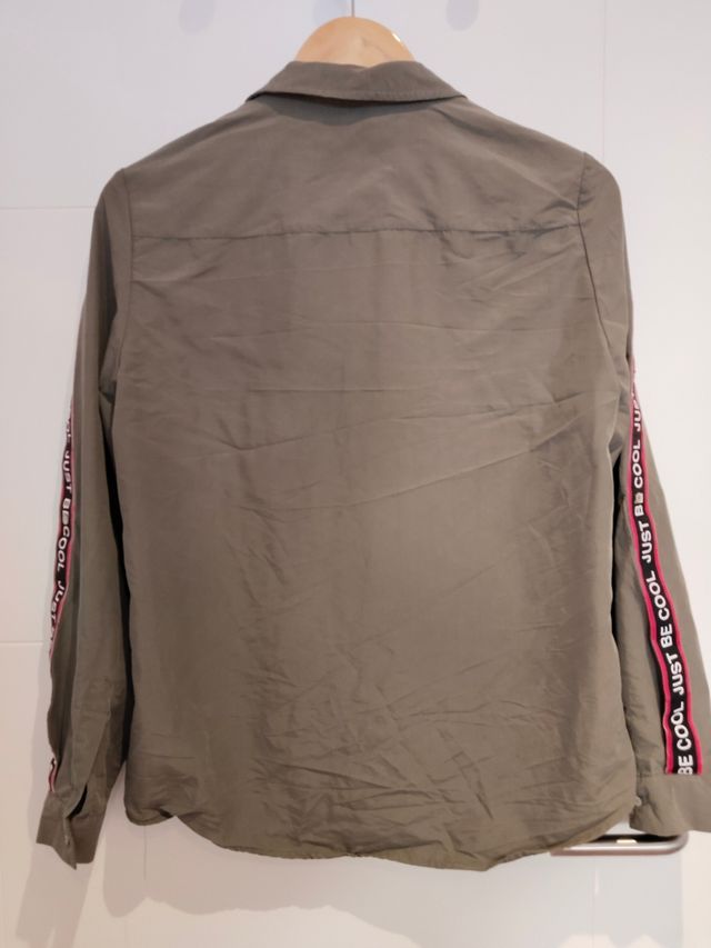 Camisa verde militar talla L