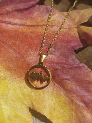 Collar Corazón Palmitante Letra M