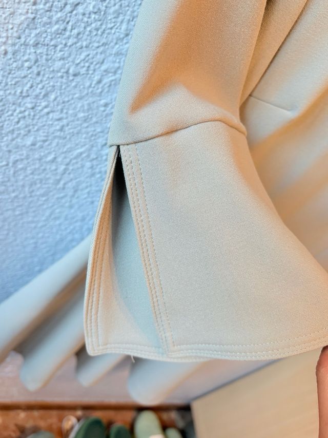 Vestido Zara XS manga larga azul gris