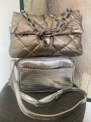 BOLSOS PLATEADOS LOTE DE 2