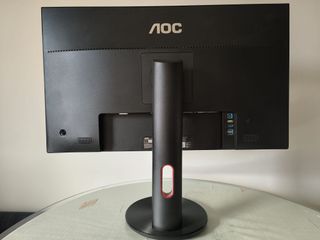 Monitor 27" AOC, funciona, pero pantalla averiada.