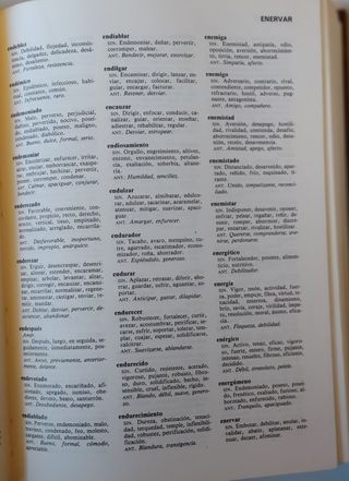 Diccionario sinónimos y antónimos y más