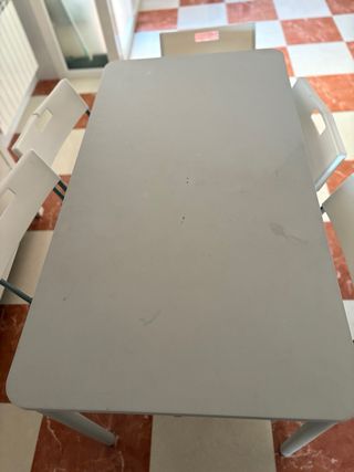 Mesa para cocina 130x70 gris claro.