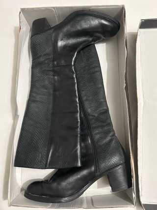 Botas altas piel negras talla 40