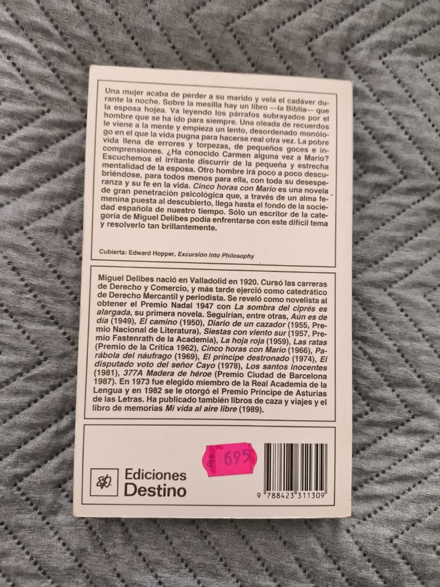 Cinco horas con Mario (Destinolibro) (Spanish Edition)