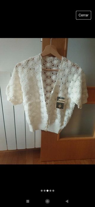 Conjunto de rebeca y bufanda de lana