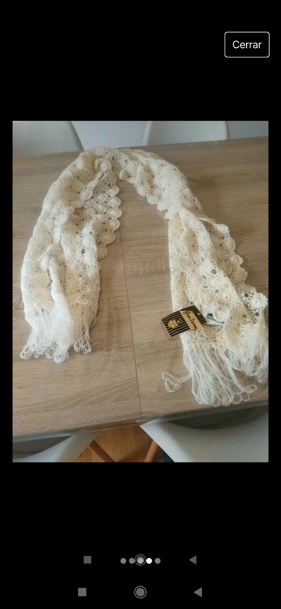 Conjunto de rebeca y bufanda de lana