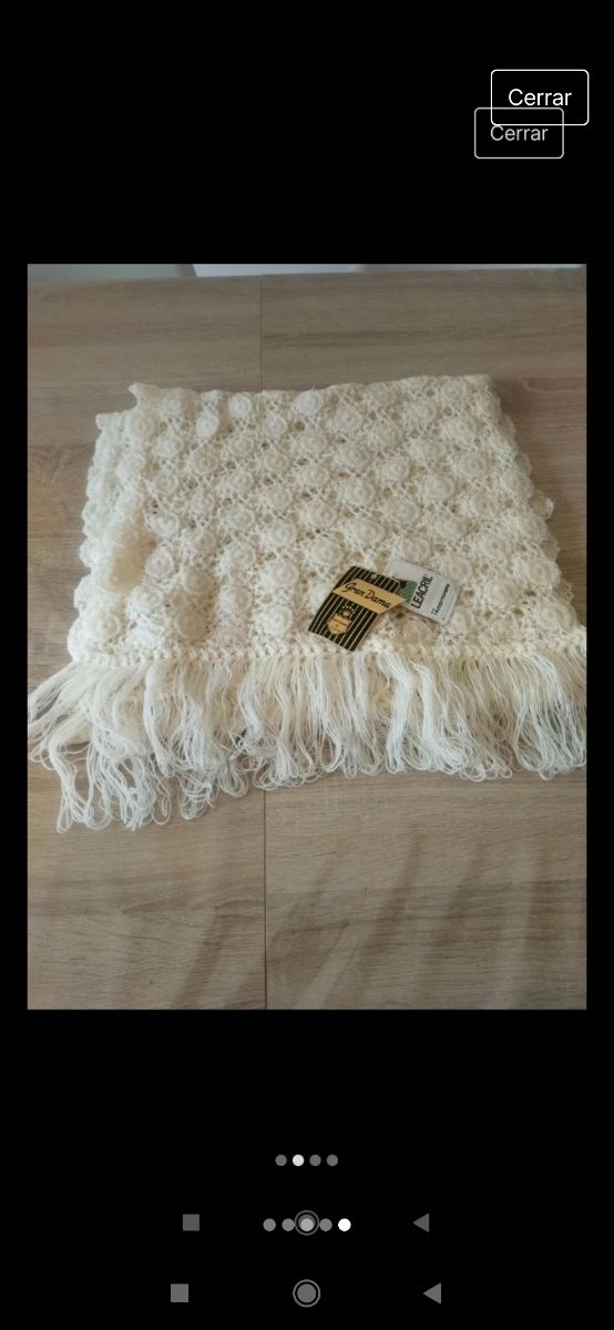 Conjunto de rebeca y bufanda de lana