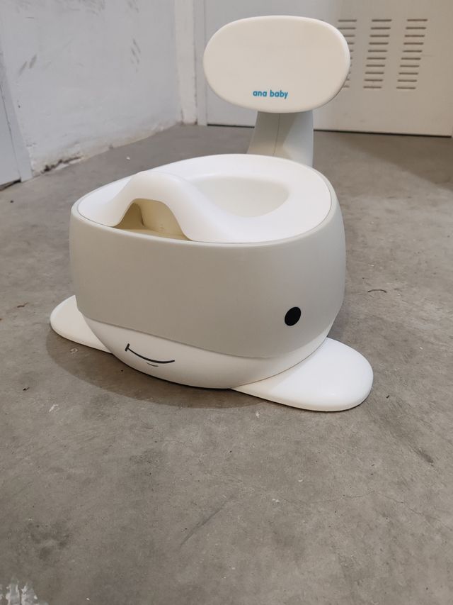 Orinal entrenamiento ballena, respaldo. 