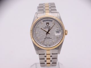 TUDOR Date-Day Acero & Oro Diamantes 76213