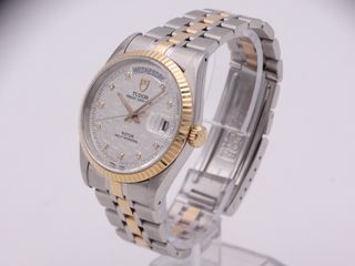 TUDOR Date-Day Acero & Oro Diamantes 76213