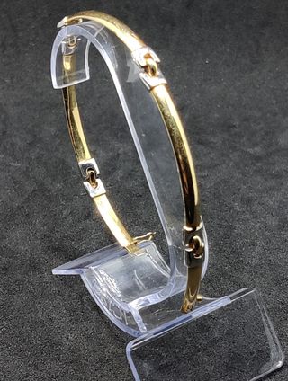 Pulsera eslabones Oro combinado de 18k, 9.9gr 18cm
