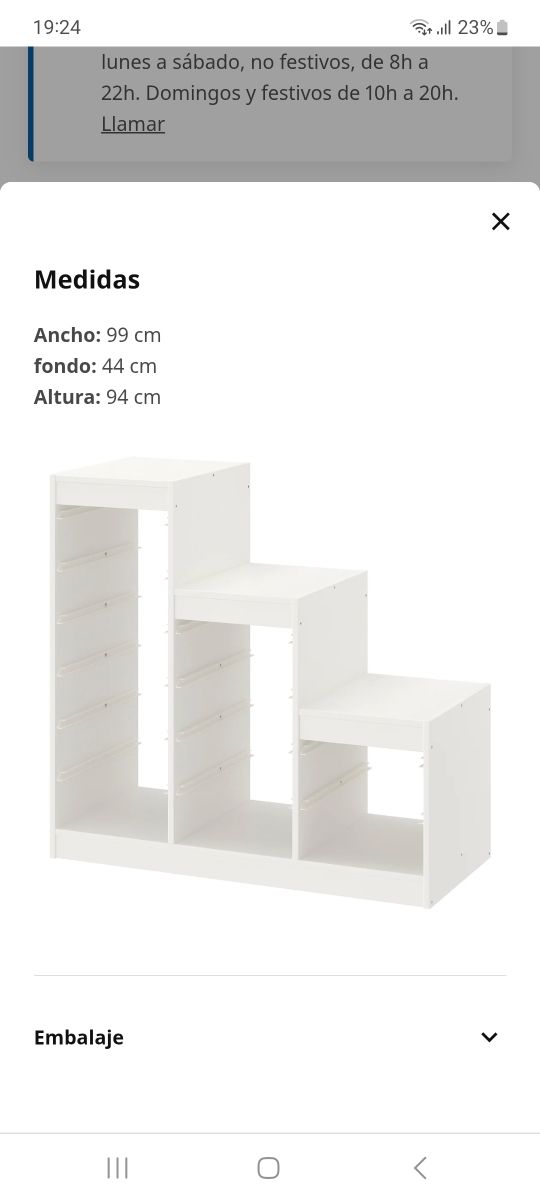 Estantería cuarto niños. Trofast Escalera