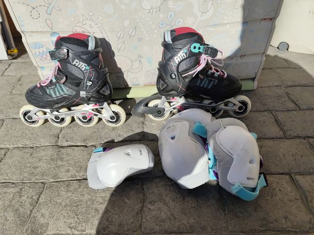 Patines linea ,bolsa y protecciónes