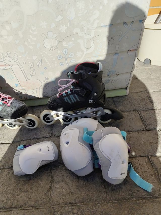 Patines linea ,bolsa y protecciónes