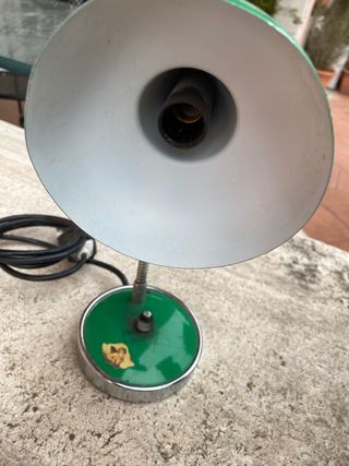 Lampada tavolo verde vintage