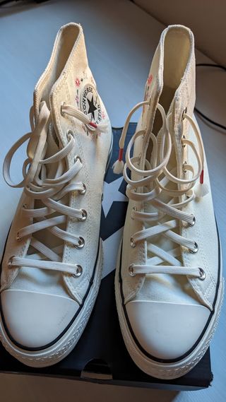 Converse blanco crudo mujer