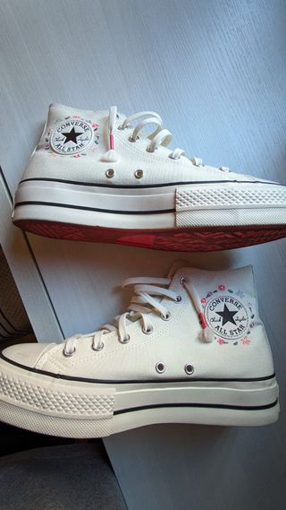Converse blanco crudo mujer