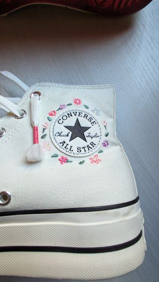 Converse blanco crudo mujer
