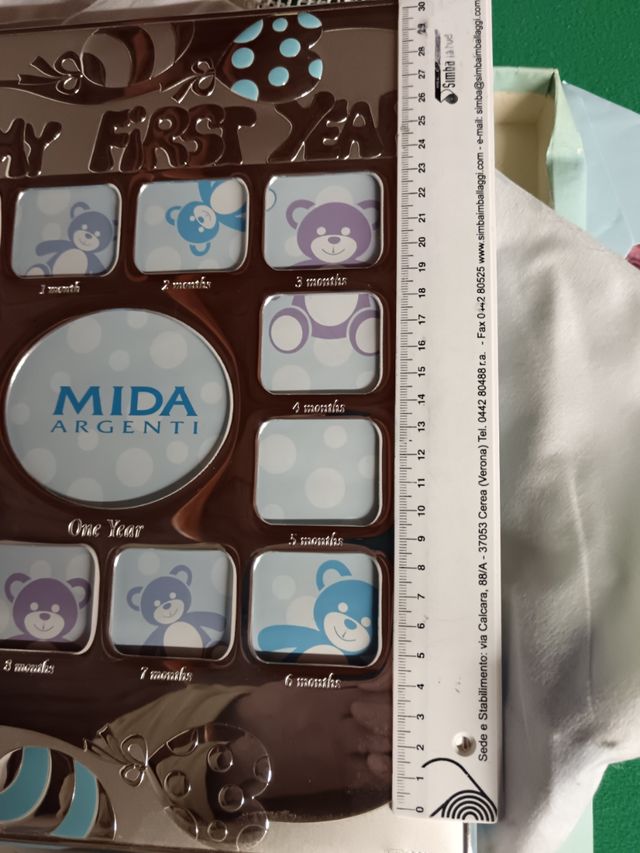 Cornice argento calendario Mida