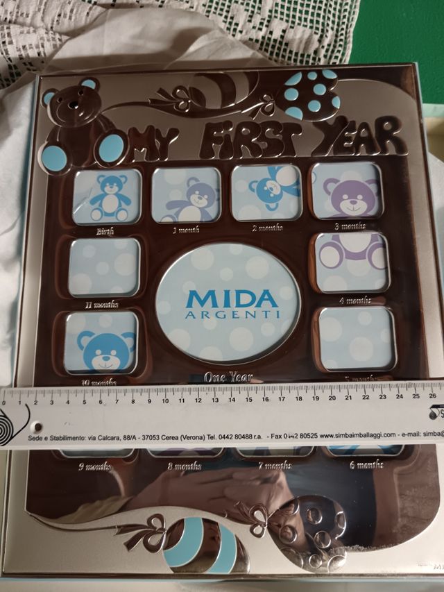 Cornice argento calendario Mida