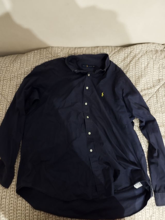 camicia blu marca polo