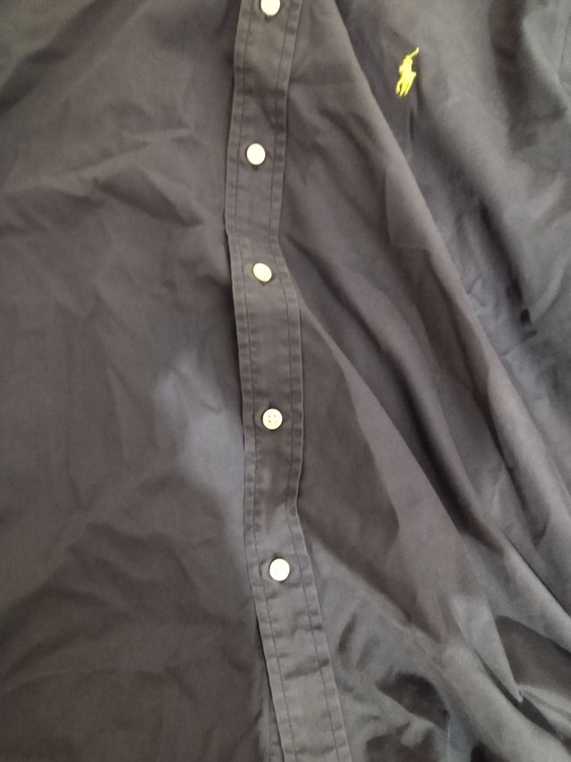 camicia blu marca polo