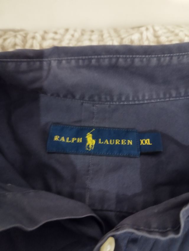 camicia blu marca polo