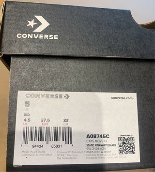 CONVERSE CHUCK TYAILOR ROSA NUEVAS T/38