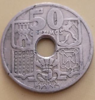 Moneda: 50 cts 1949 flechas invertidas