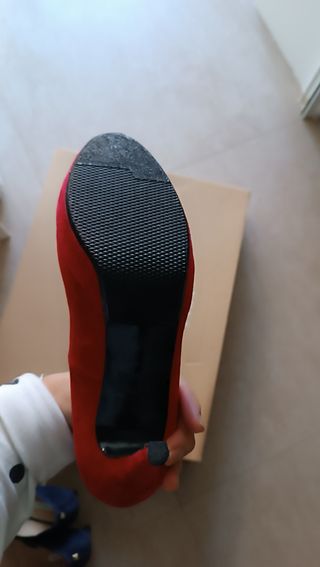 Zapatos rojos con plataforma
