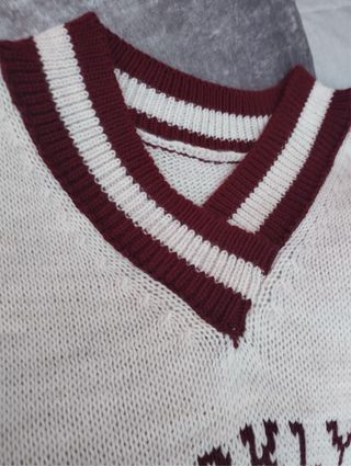 Jersey de punto universitario oversize unisex