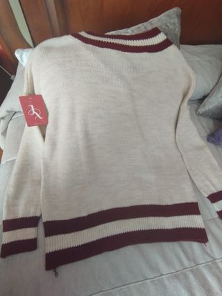 Jersey de punto universitario oversize unisex