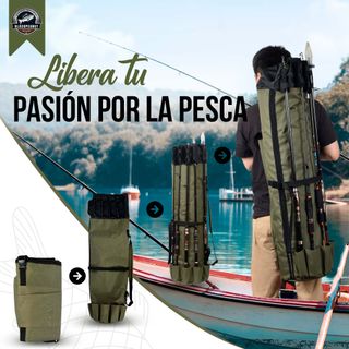 Mochila para cañas de pesca, 5 huecos