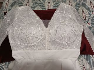 Vestido novia o fiesta blanco encaje perfecto para